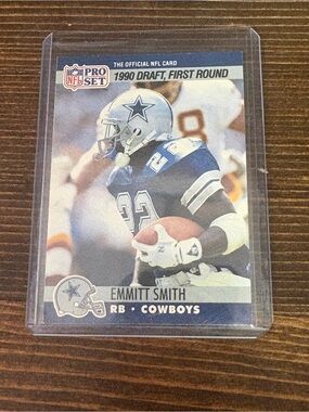 1990 Pro Set Emmitt Smith Rookie Card Dallas Cowboys